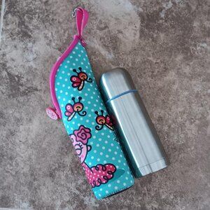 Stainless Steel Thermos and Insulated Carrying Pouch Laken Baby Beverage Bottle